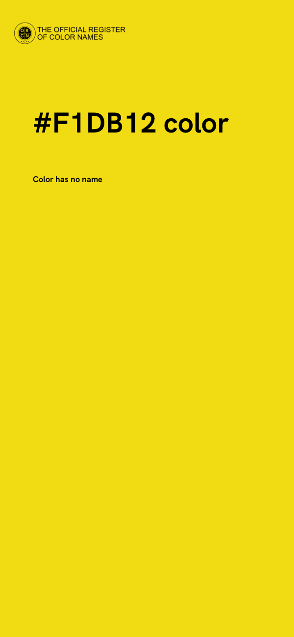 #F1DB12 color image
