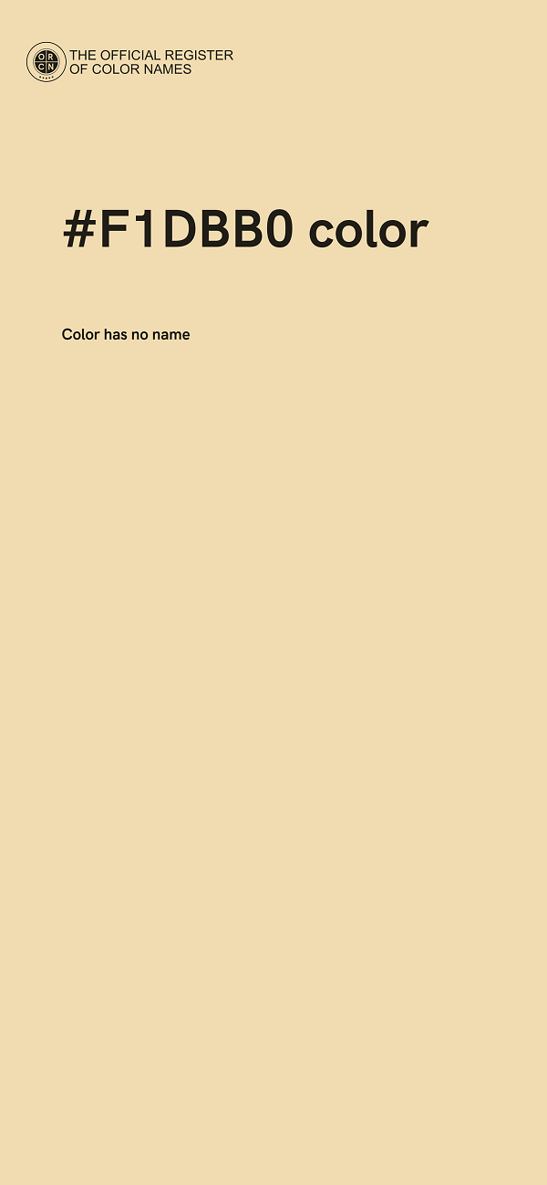 #F1DBB0 color image