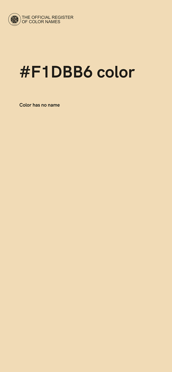 #F1DBB6 color image