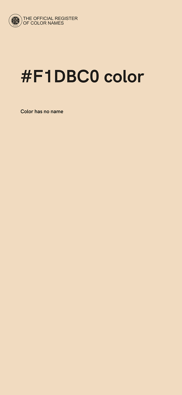 #F1DBC0 color image
