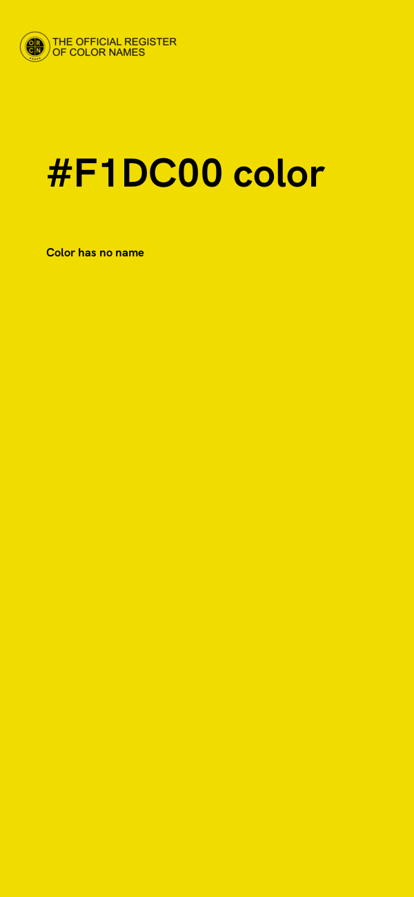 #F1DC00 color image