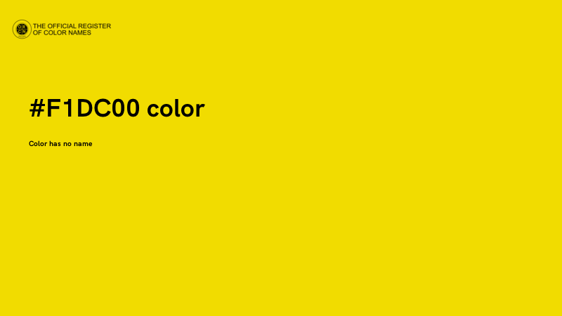 #F1DC00 color image