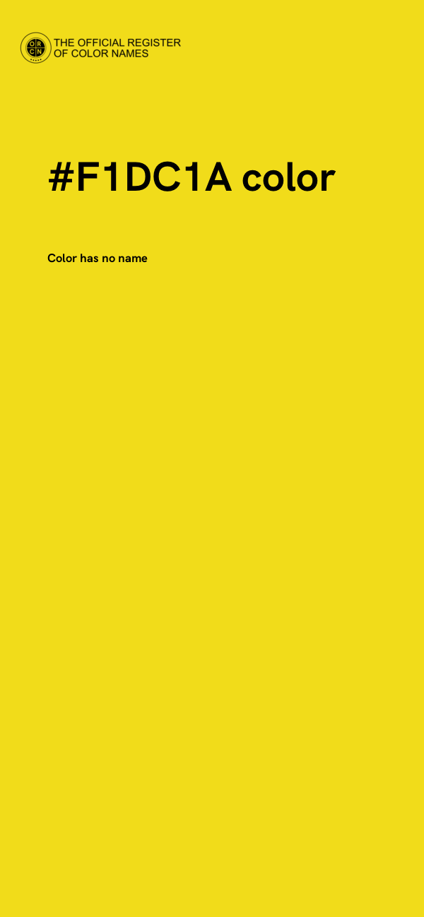 #F1DC1A color image