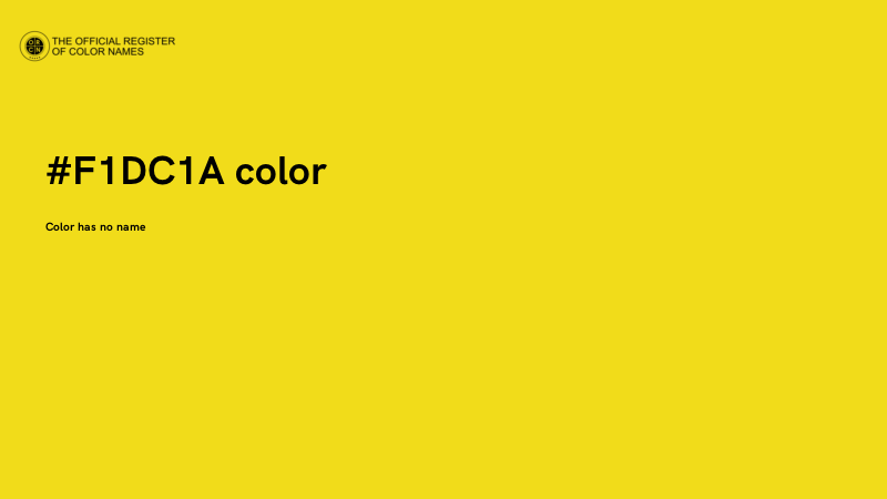 #F1DC1A color image