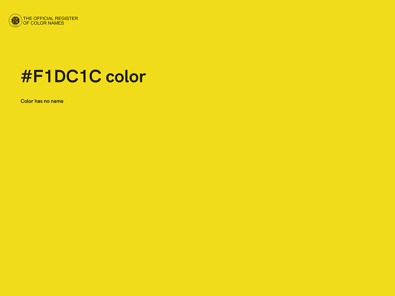 #F1DC1C color image