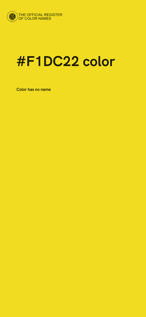 #F1DC22 color image