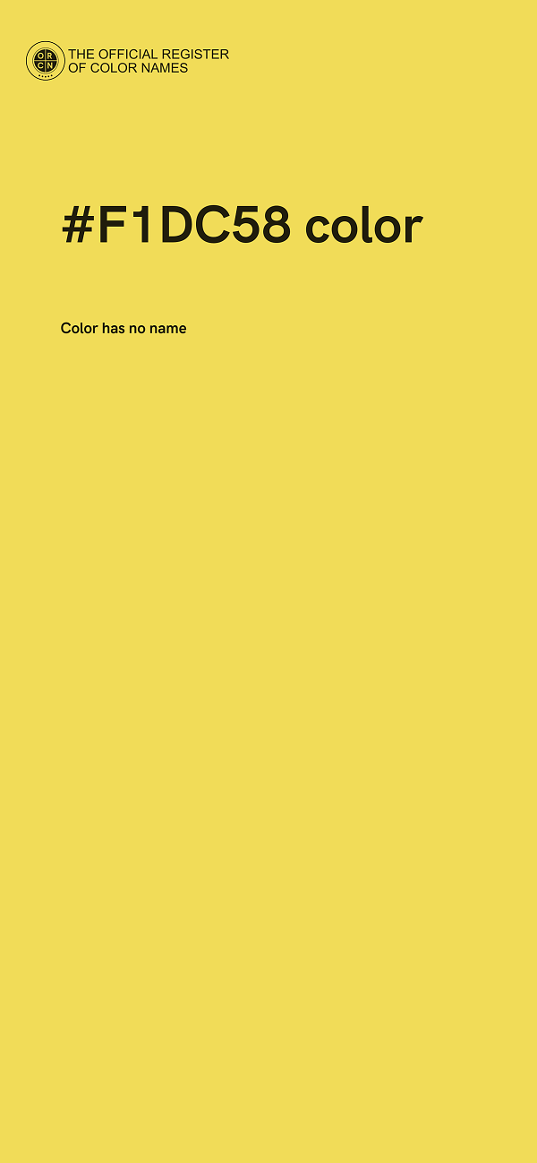 #F1DC58 color image