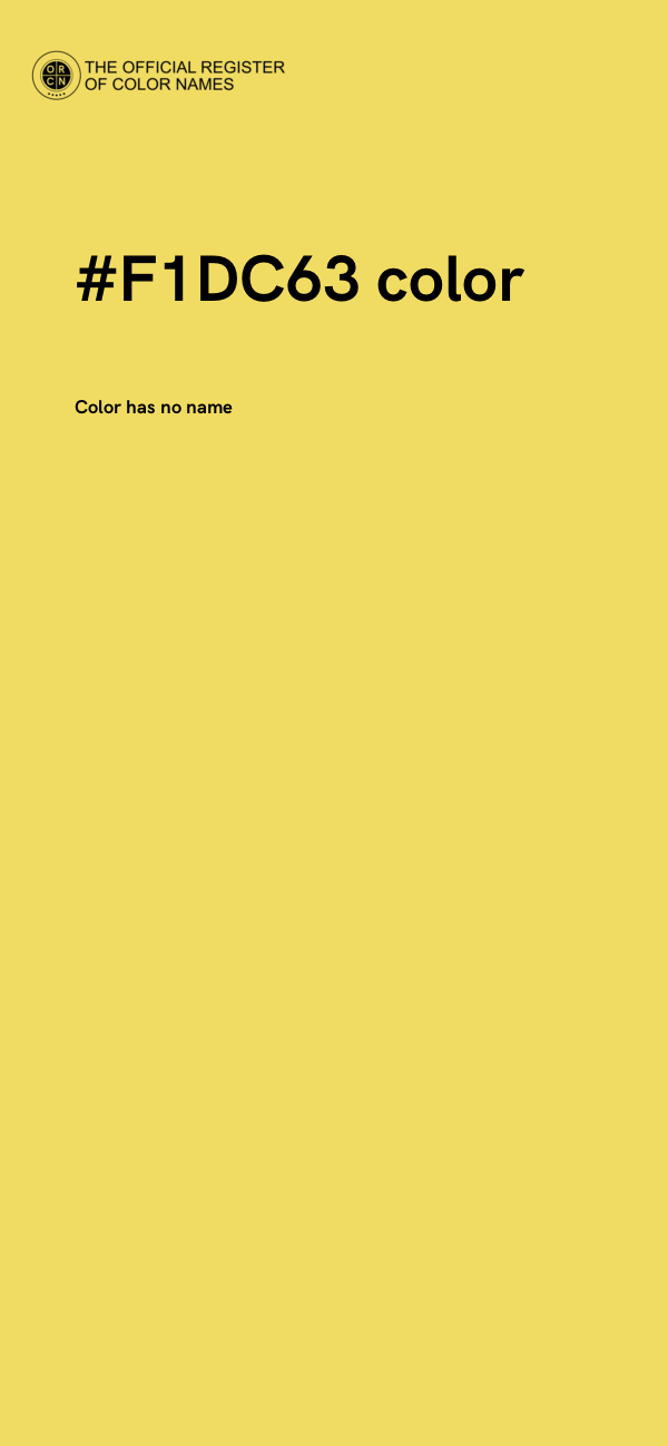 #F1DC63 color image