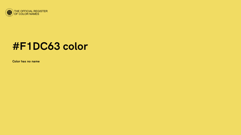 #F1DC63 color image