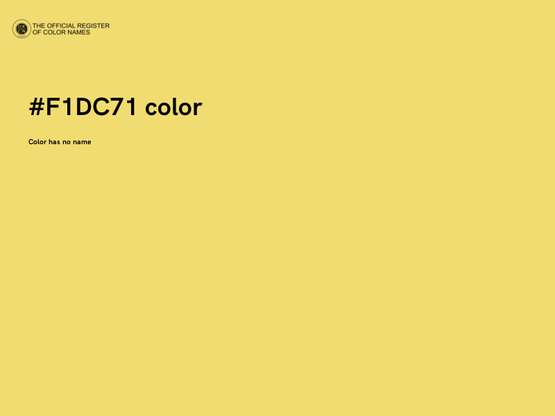 #F1DC71 color image