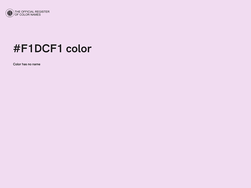 #F1DCF1 color image