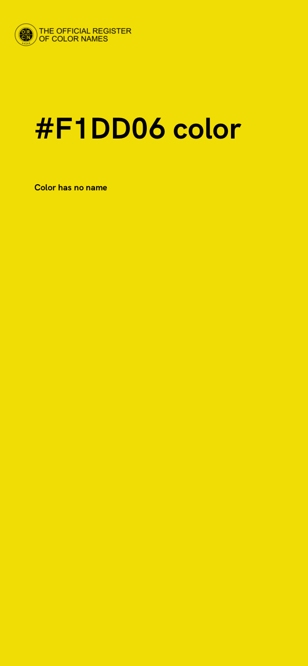 #F1DD06 color image