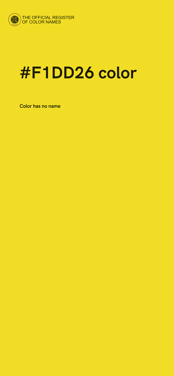 #F1DD26 color image