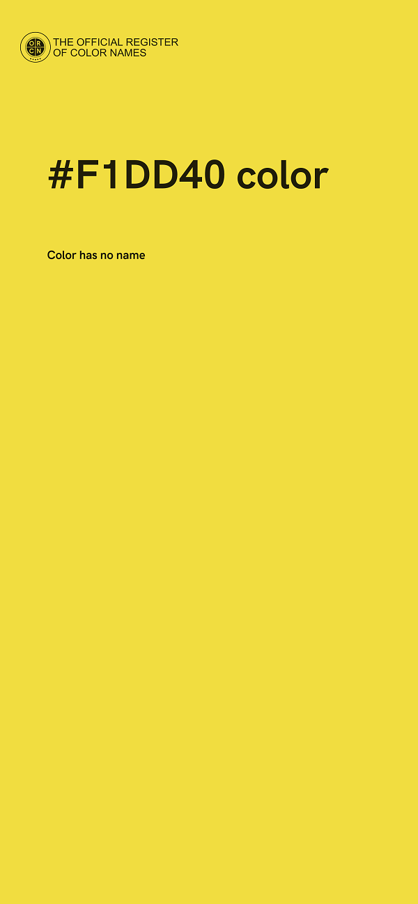 #F1DD40 color image