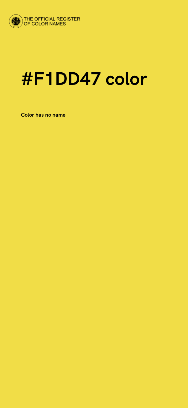 #F1DD47 color image