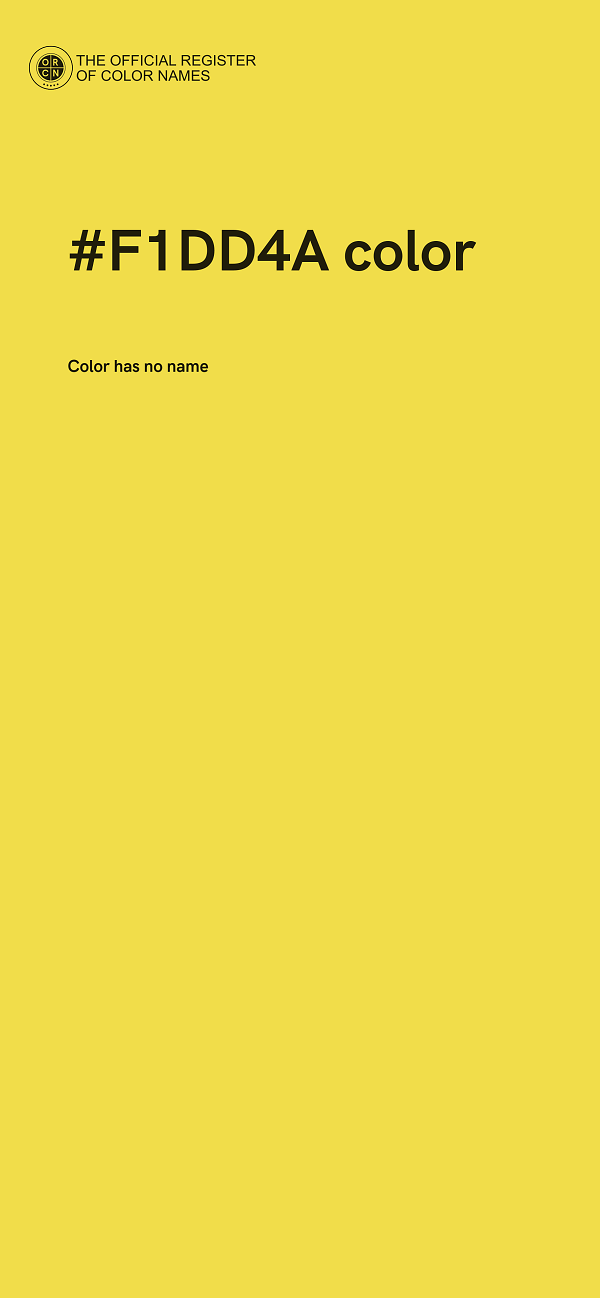 #F1DD4A color image