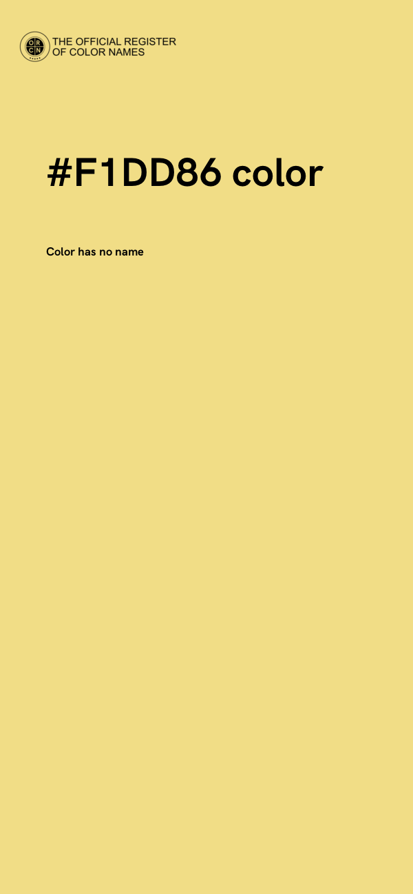 #F1DD86 color image