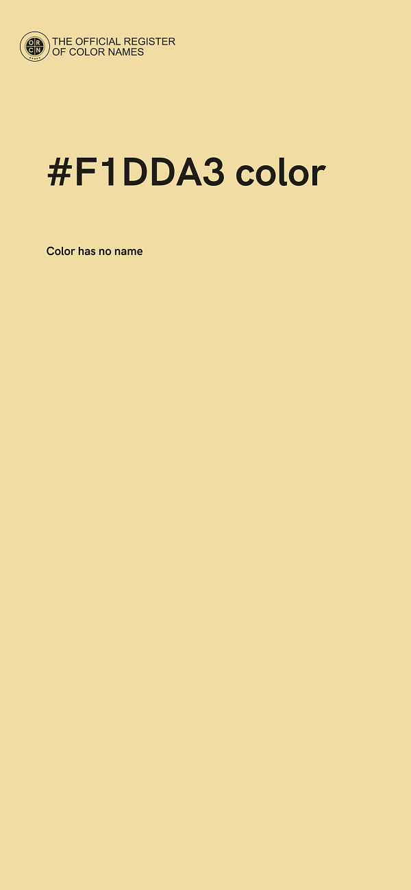 #F1DDA3 color image