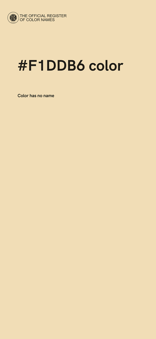 #F1DDB6 color image