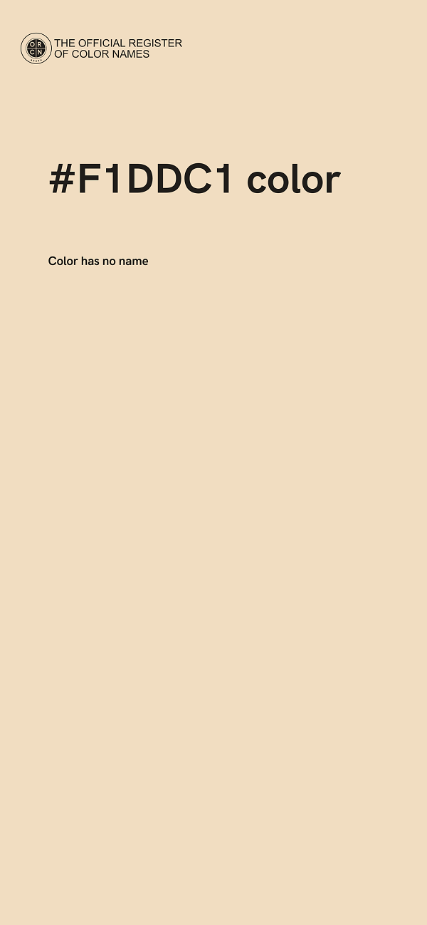 #F1DDC1 color image
