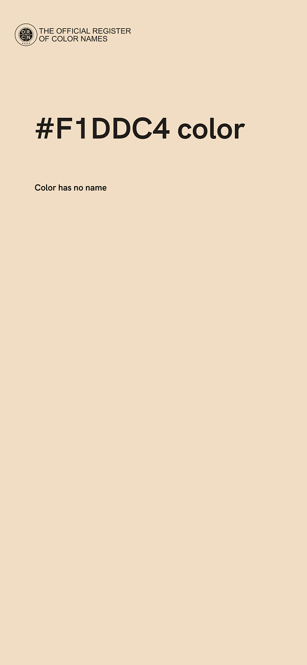 #F1DDC4 color image