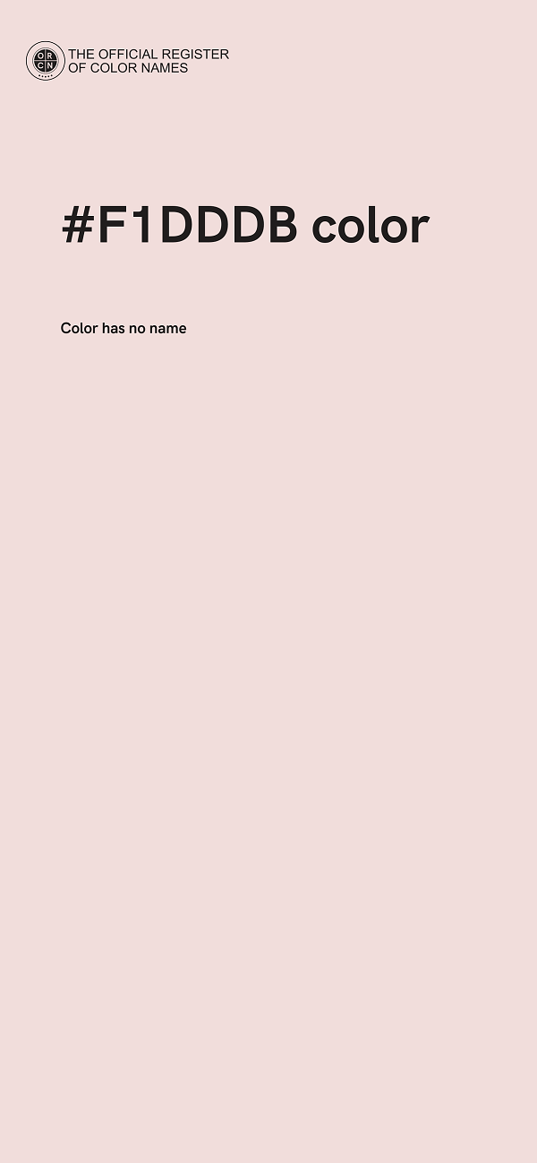 #F1DDDB color image