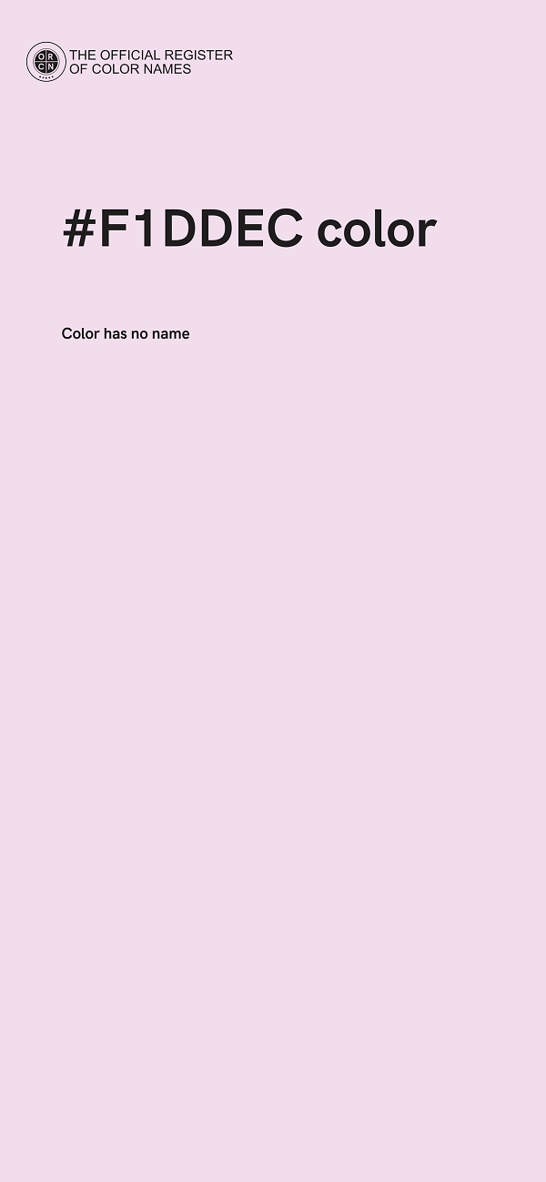 #F1DDEC color image