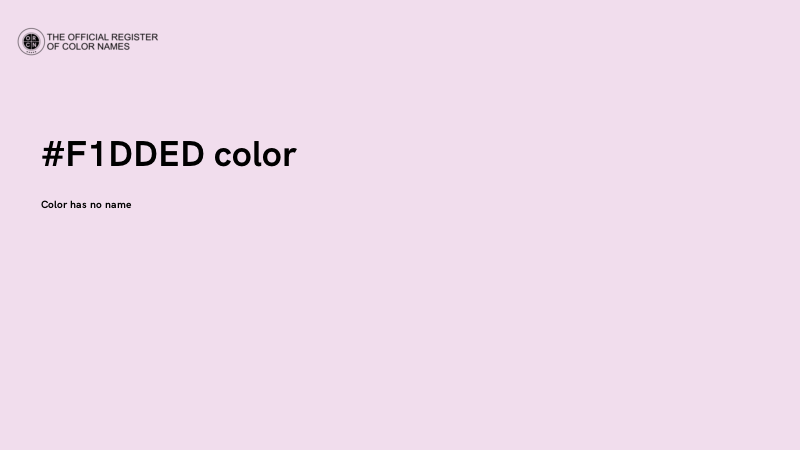 #F1DDED color image