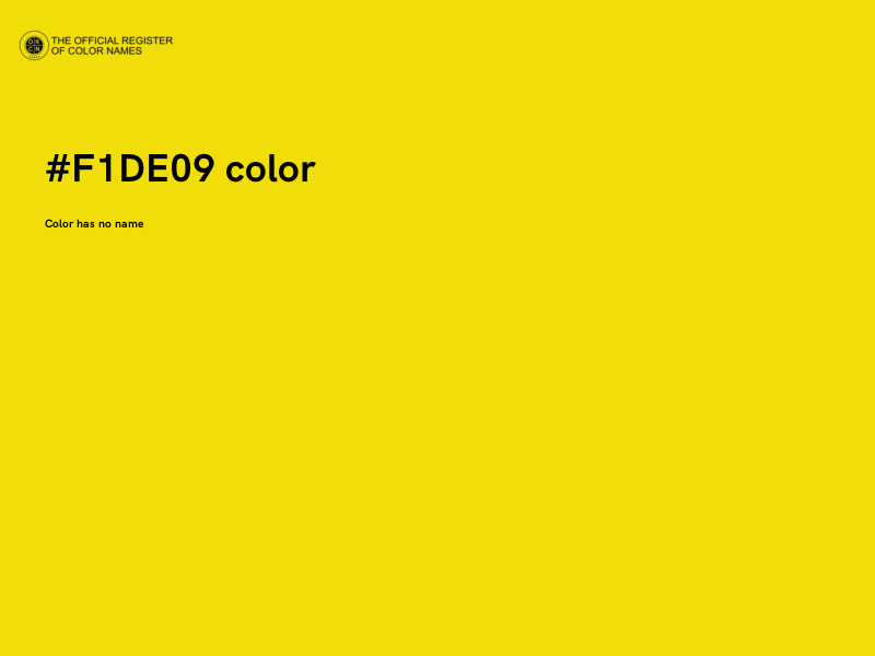 #F1DE09 color image