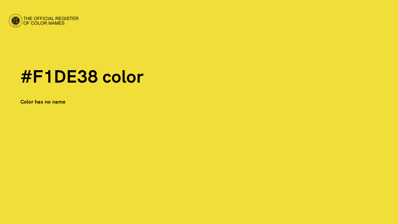 #F1DE38 color image