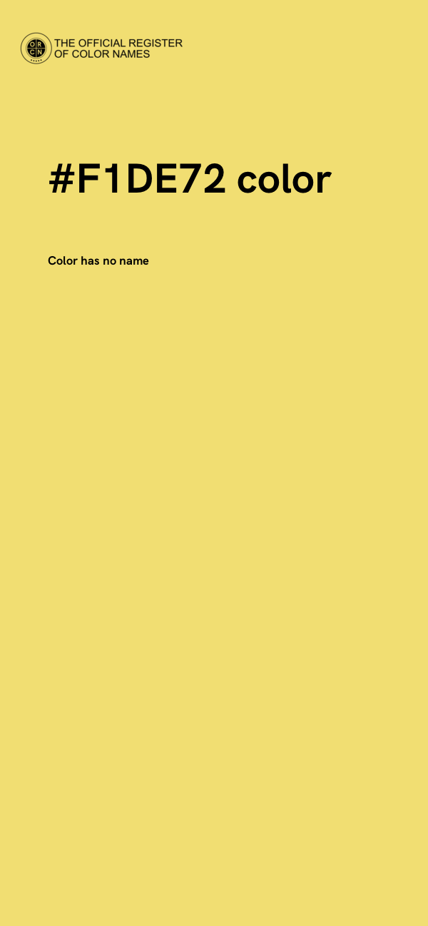 #F1DE72 color image