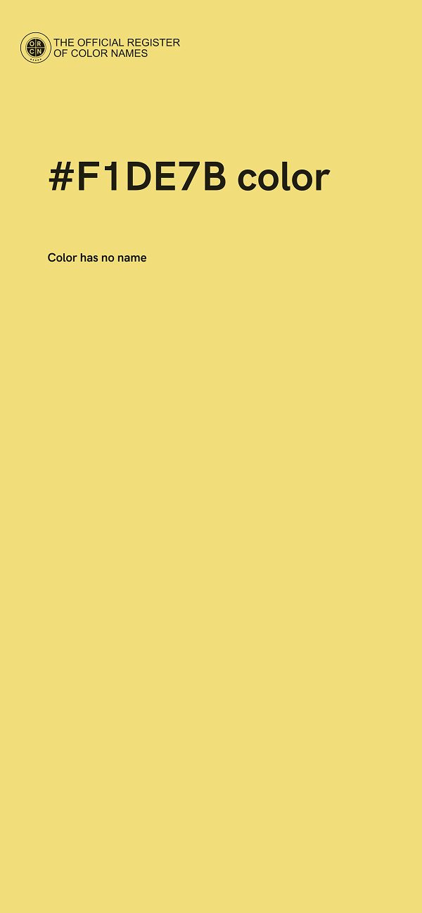 #F1DE7B color image