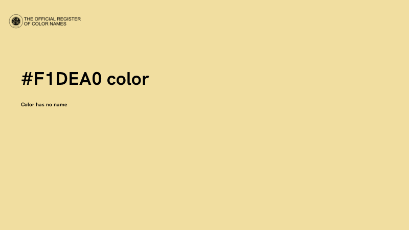 #F1DEA0 color image