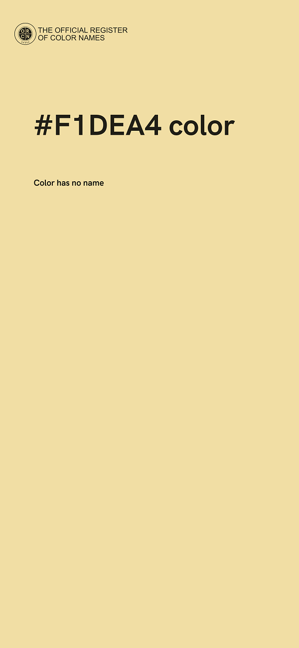 #F1DEA4 color image
