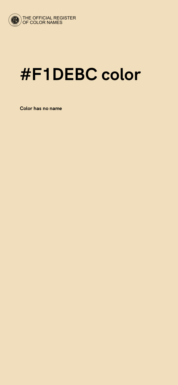 #F1DEBC color image