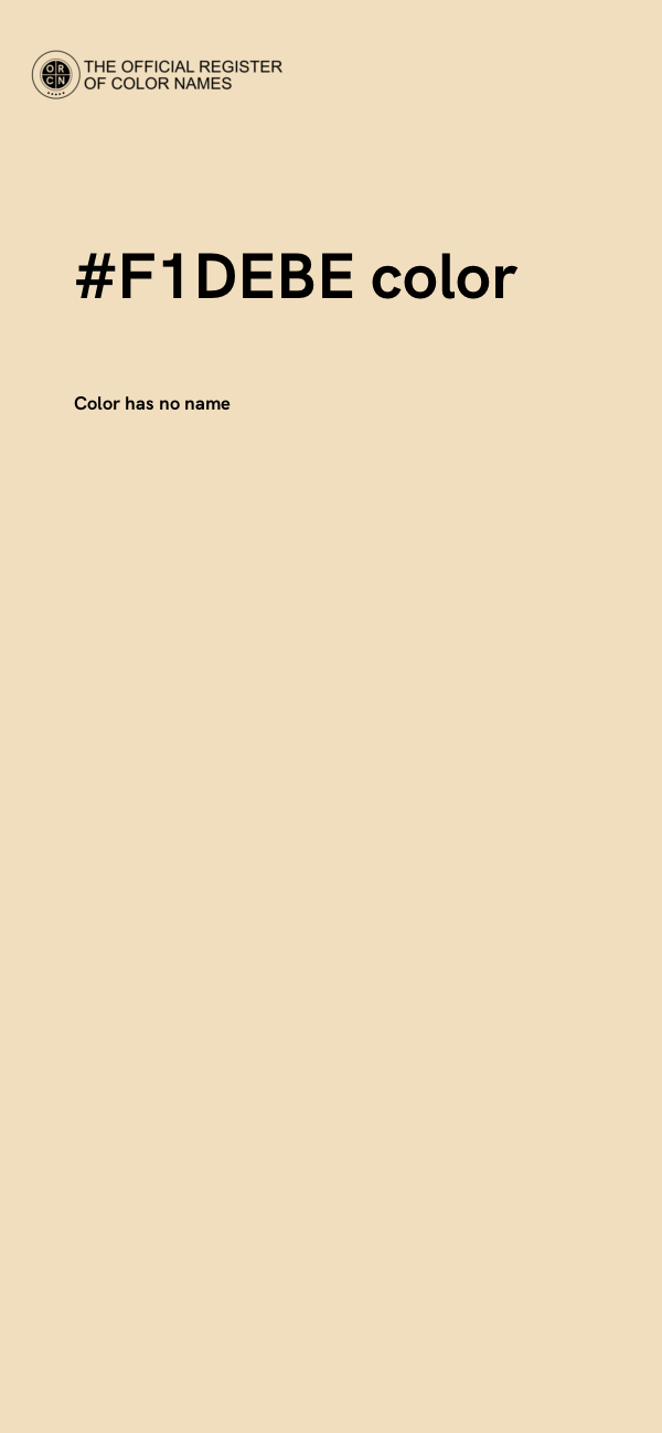 #F1DEBE color image