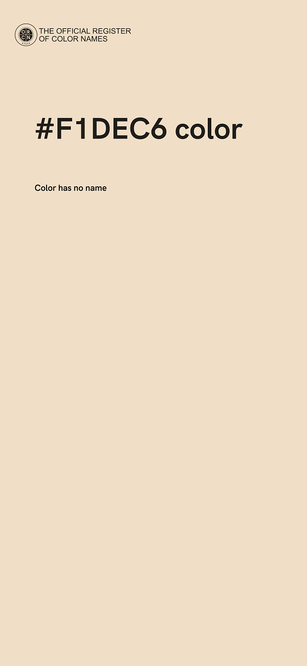 #F1DEC6 color image