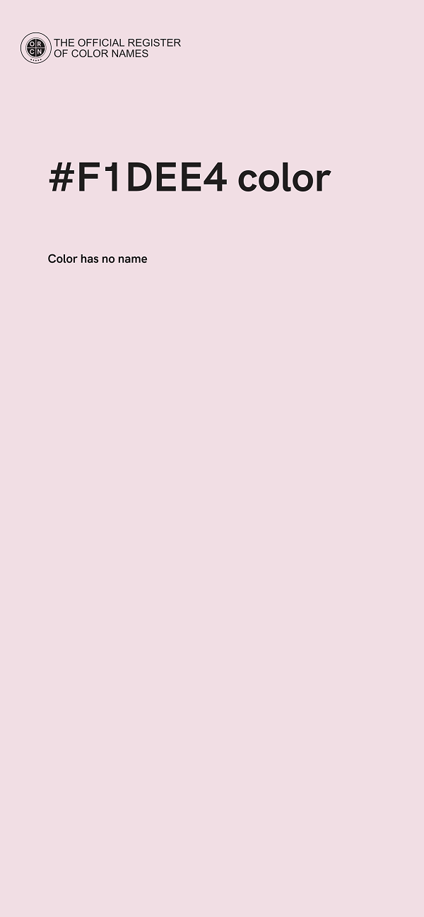 #F1DEE4 color image