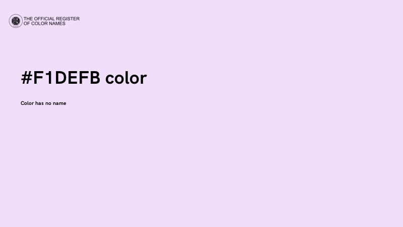 #F1DEFB color image