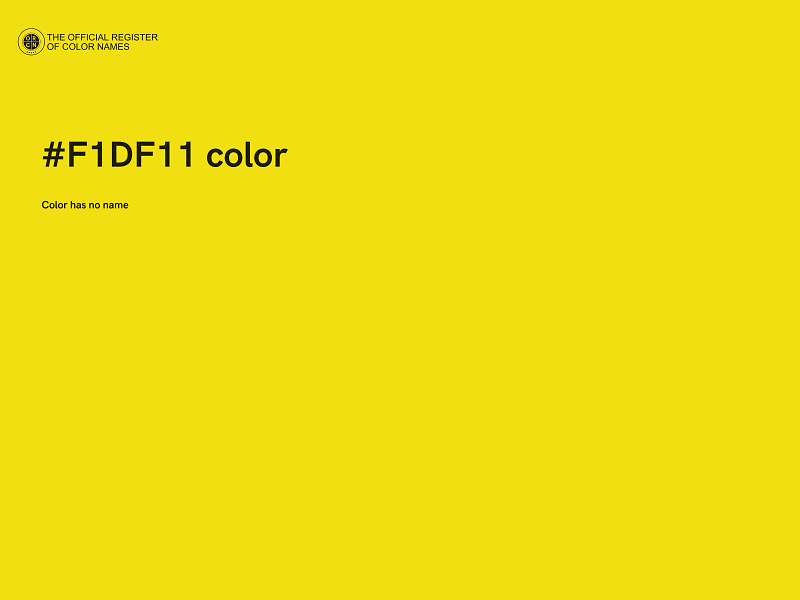 #F1DF11 color image