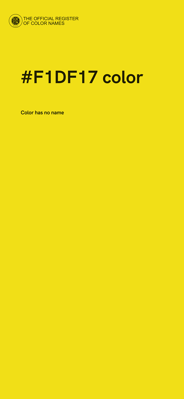 #F1DF17 color image