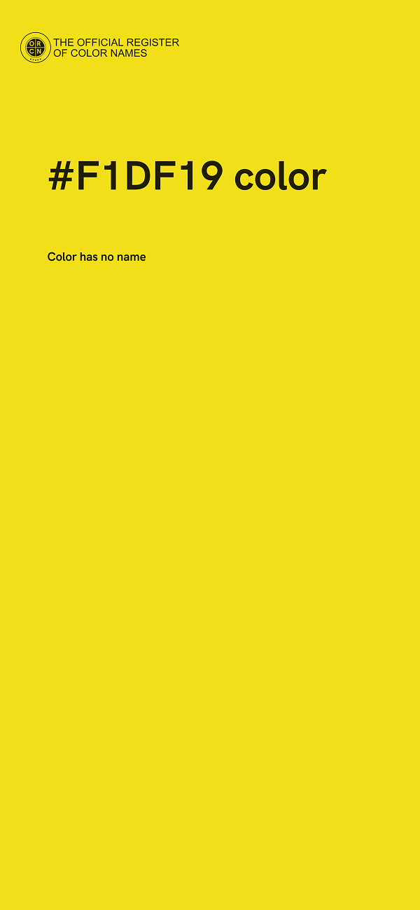 #F1DF19 color image