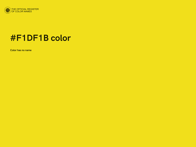 #F1DF1B color image