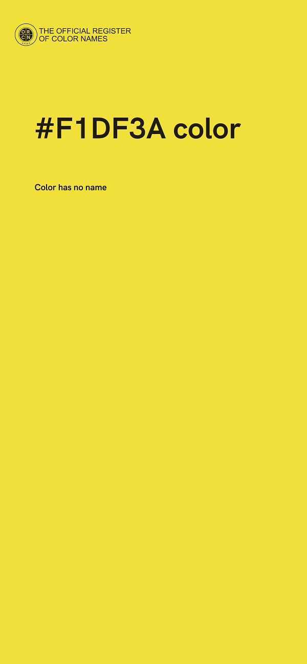 #F1DF3A color image