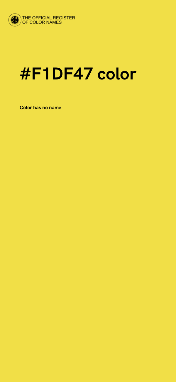 #F1DF47 color image