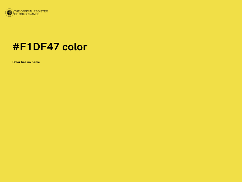 #F1DF47 color image