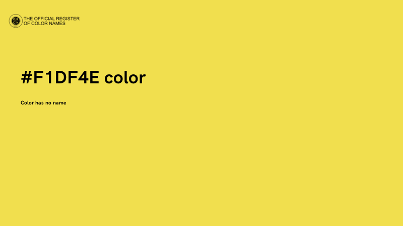 #F1DF4E color image