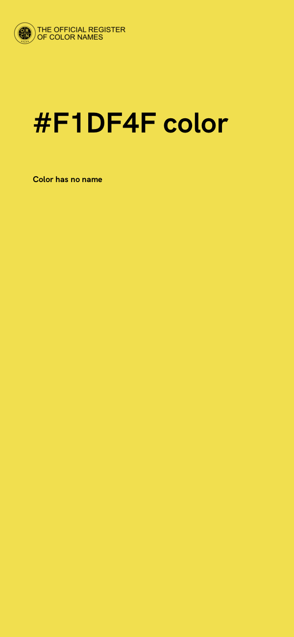 #F1DF4F color image