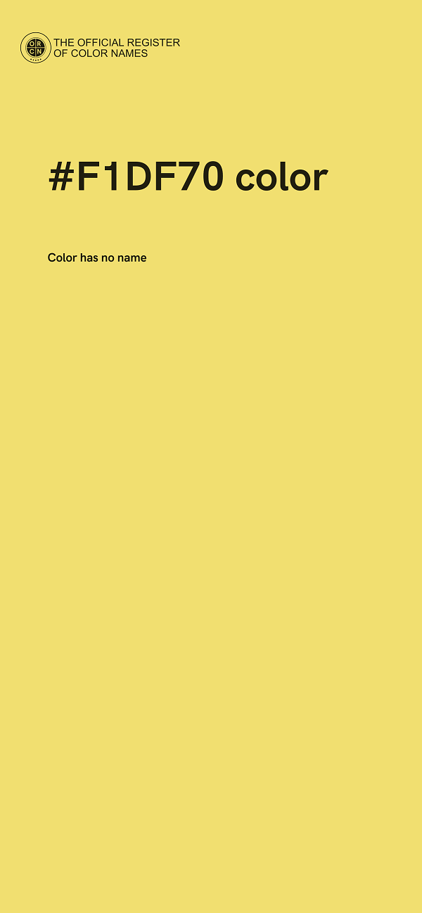 #F1DF70 color image