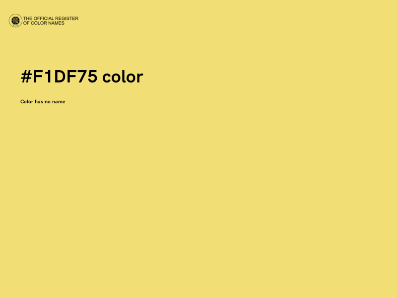 #F1DF75 color image